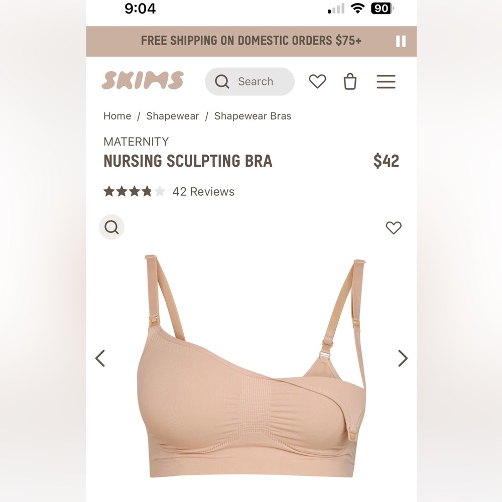 Skims Maternity Nursing Sculpting Bra